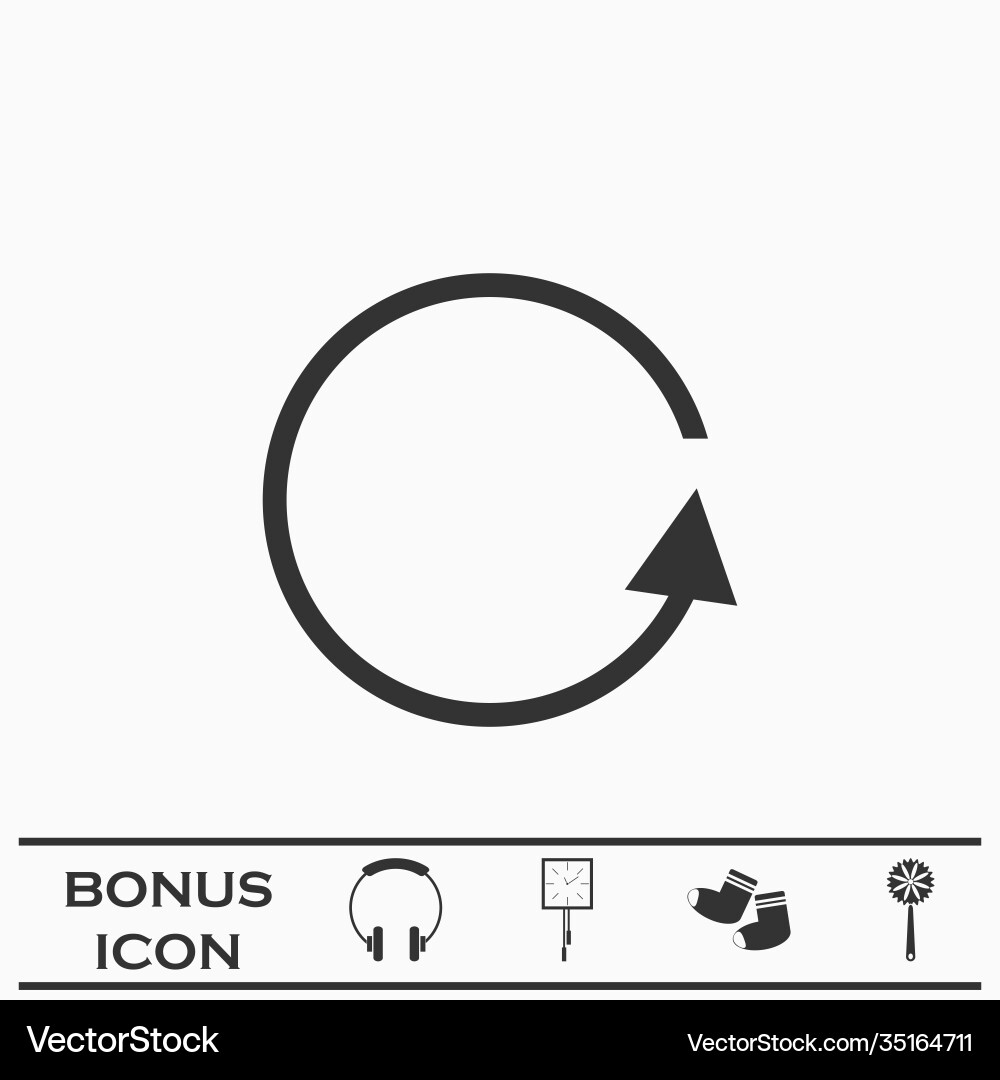 Refresh Reload Drehschleife Icon flach Refresh Reload Drehschleife Icon flach vektorbild