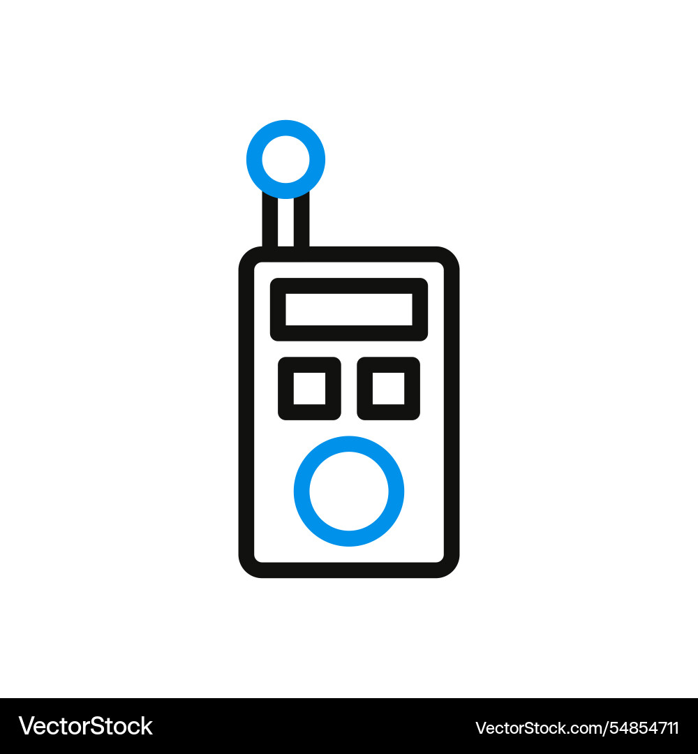 Simple line art of a two way radio Vector Image