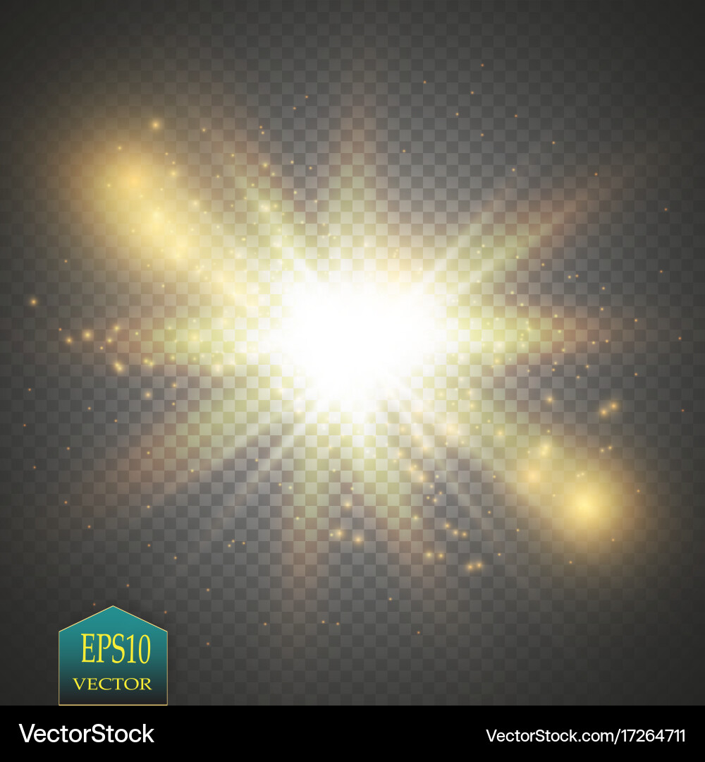 Starburst Glow with Sparkles Vector Image