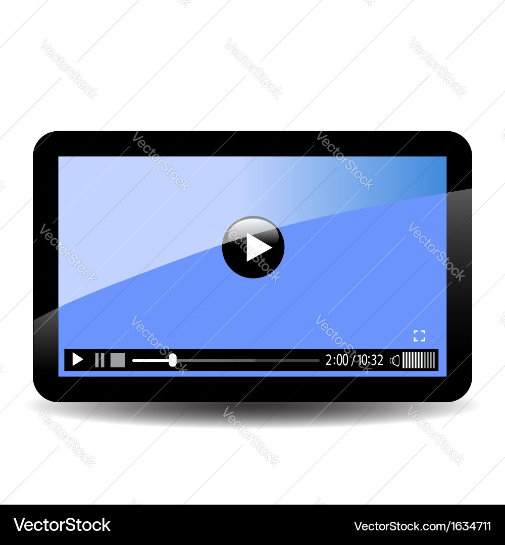 Tablet computer vector image