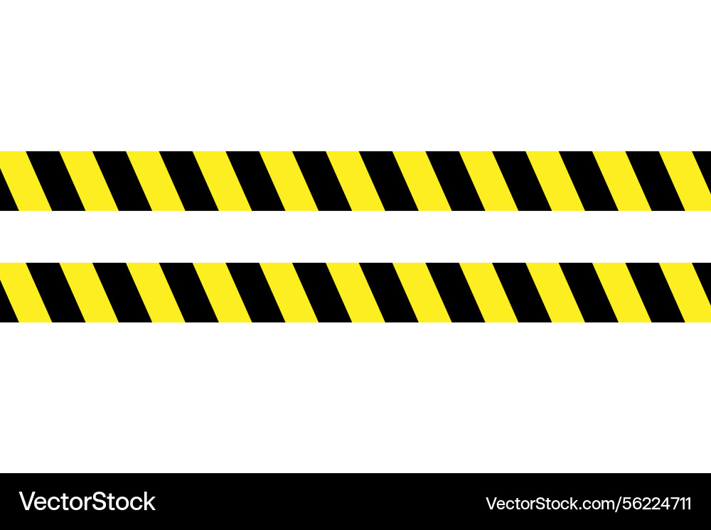 Yellow and black caution tape Yellow and black caution tape vector image