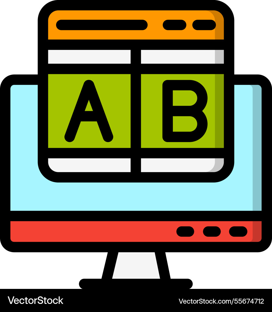 Ab testing icon design Vector Image