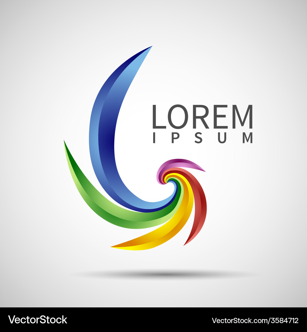 Abstract element shape design icon vector image