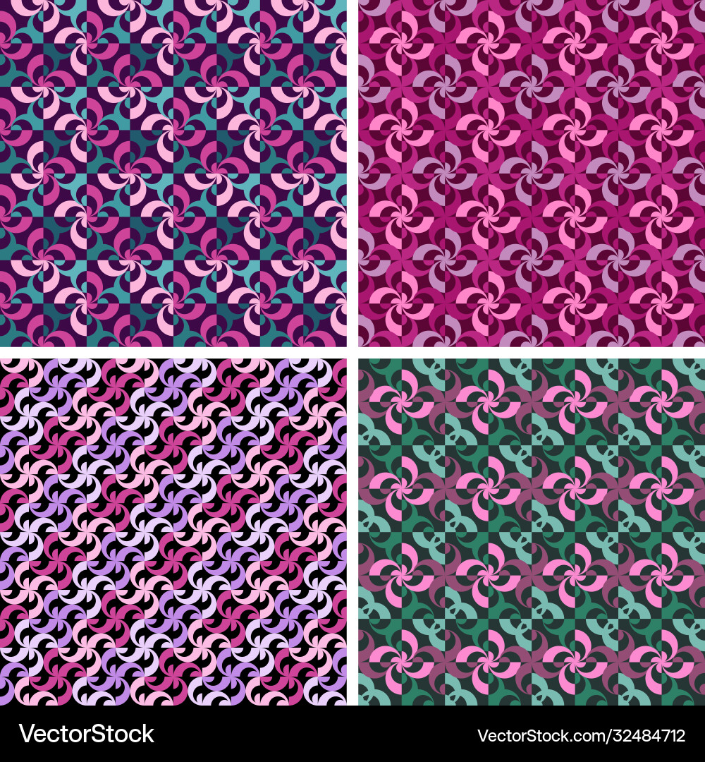 Abstract geometric elements patterns set vector image