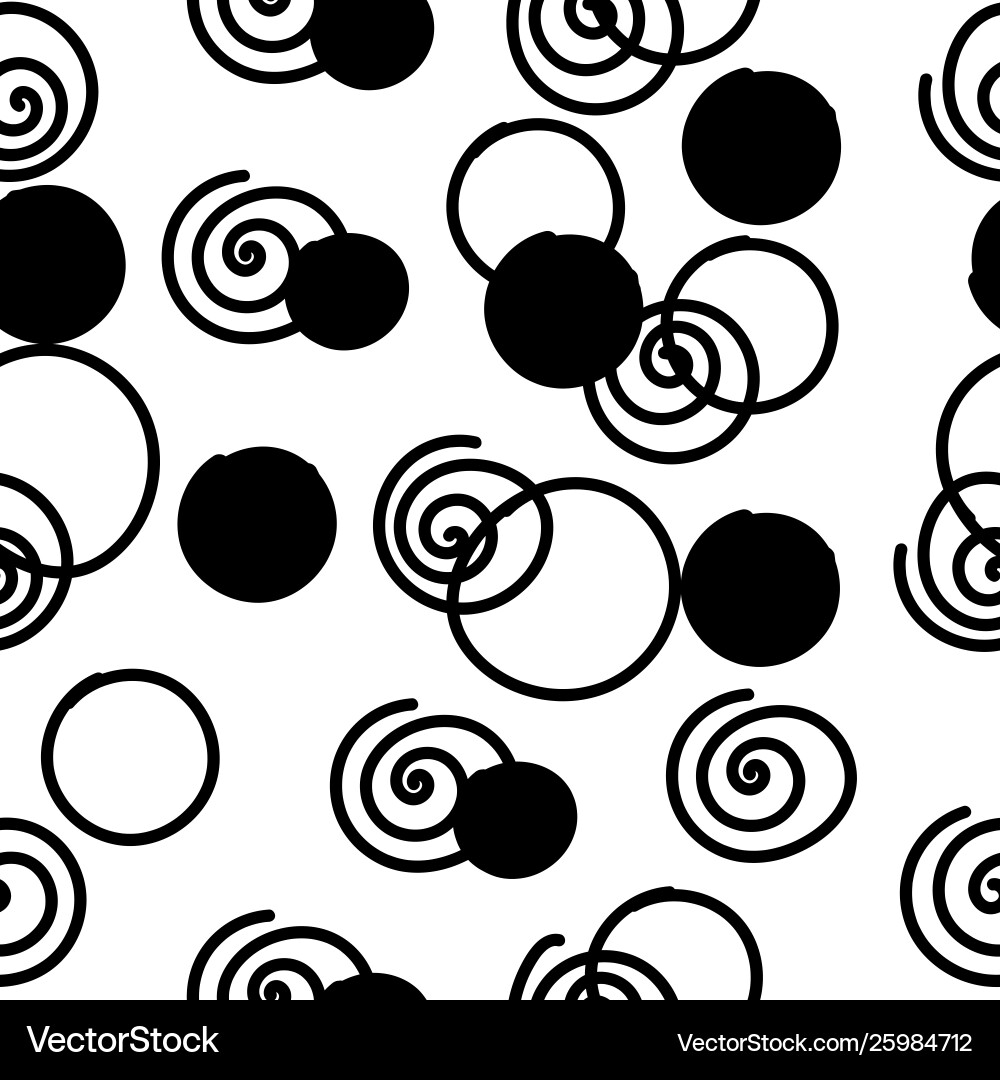 Abstract Spiral Circle Pattern vector image