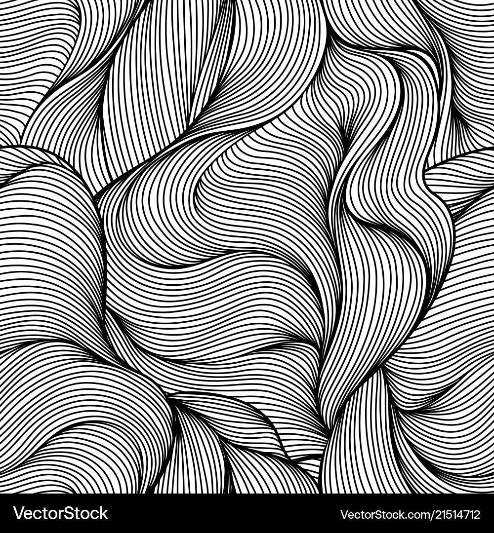Abstract Wave Pattern - Monochrome vector image