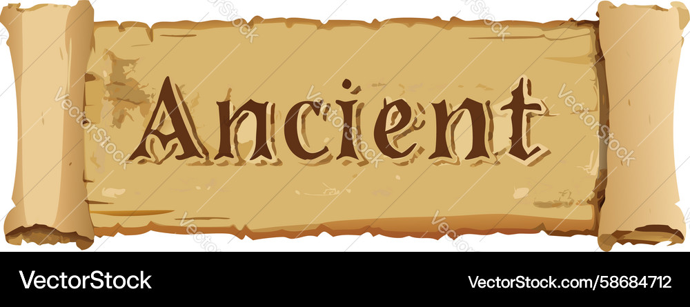 Ancient scroll with text classic history Vector Image