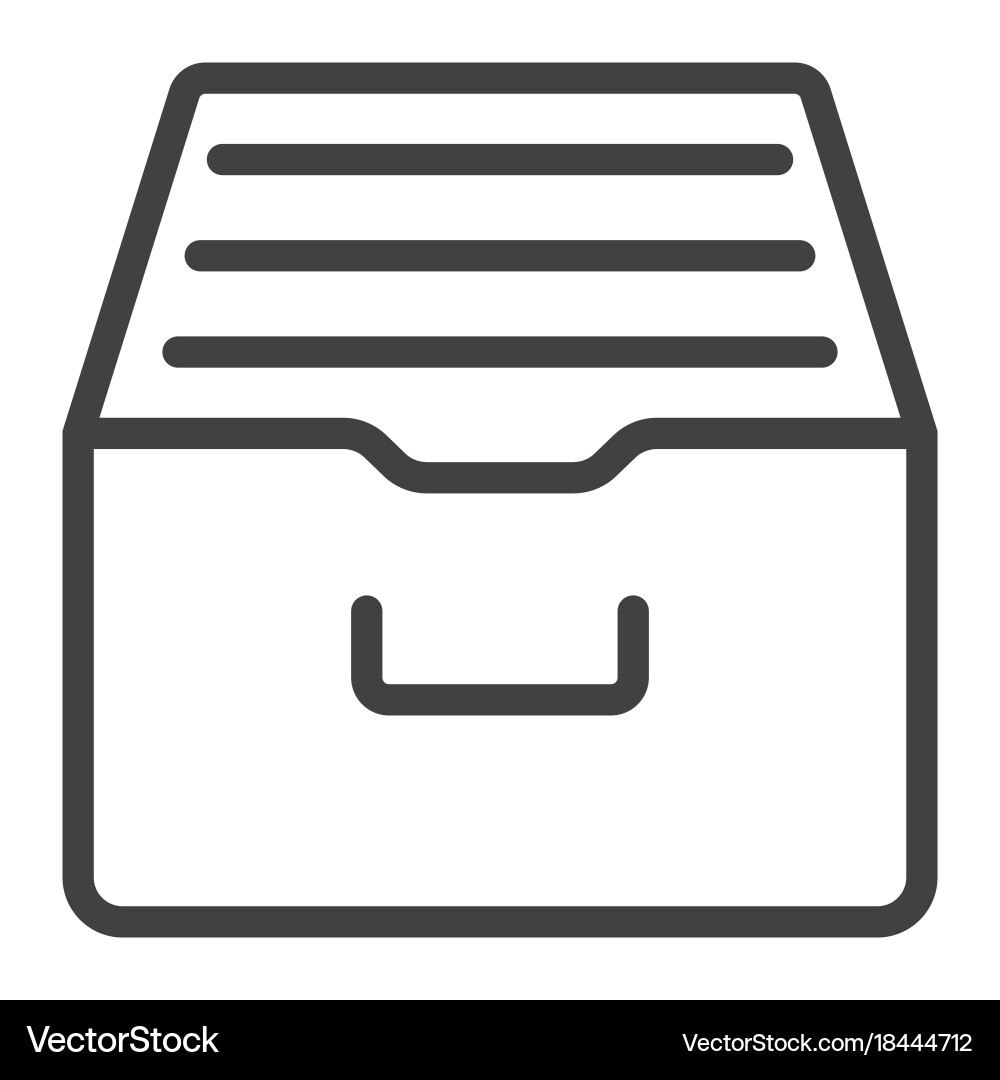 Archive storage line icon web and mobile Vector Image