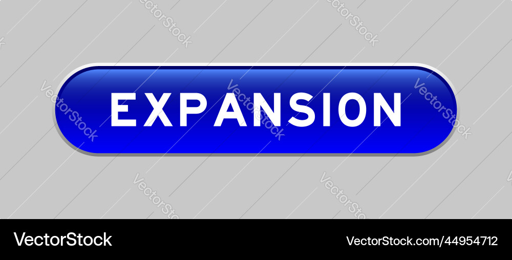 Blue color capsule shape button with word Blue color capsule shape button with word vector image