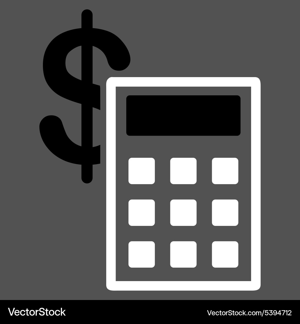 Calculation icon from commerce set Vector Image