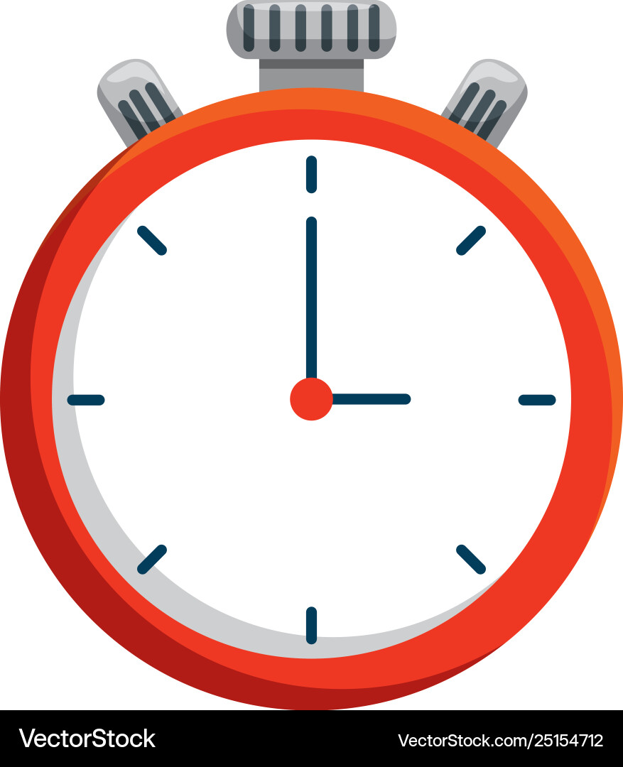Chronometer timer isolated icon Chronometer timer isolated icon vector image
