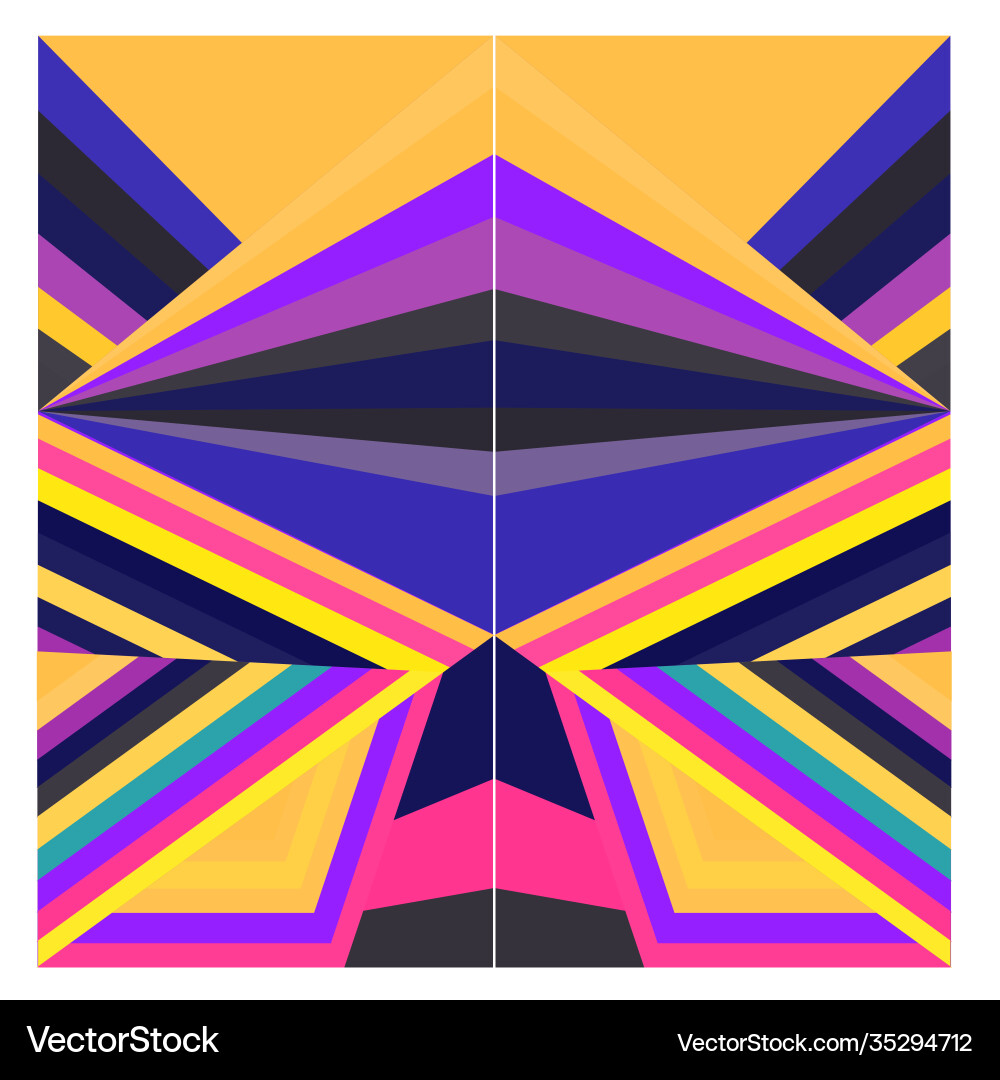 Colorful geometric and curve background pattern Vector Image