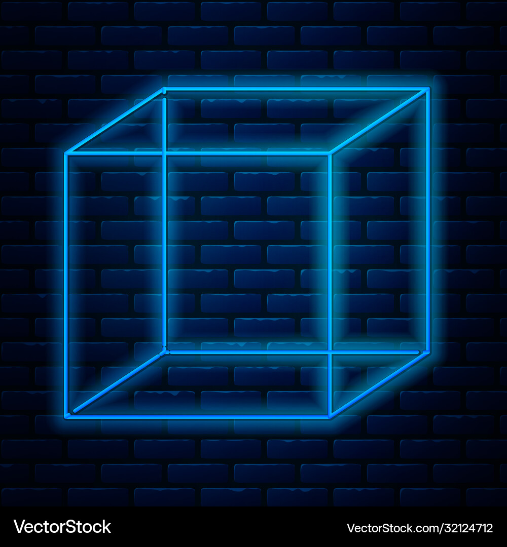Glowing neon line function mathematical symbol Glowing neon line function mathematical symbol vector image