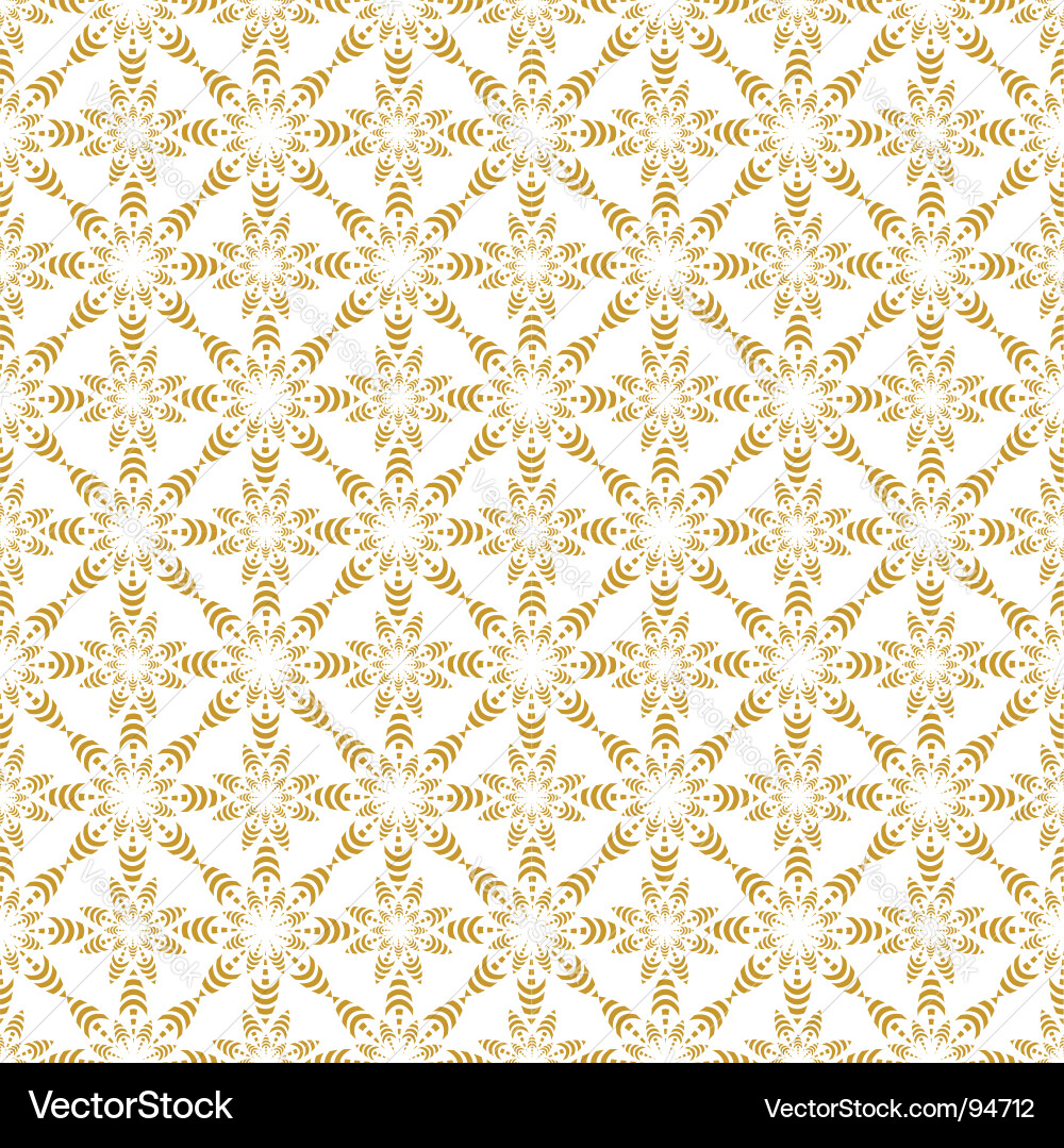 Golden Star Tracery Pattern Vector Image