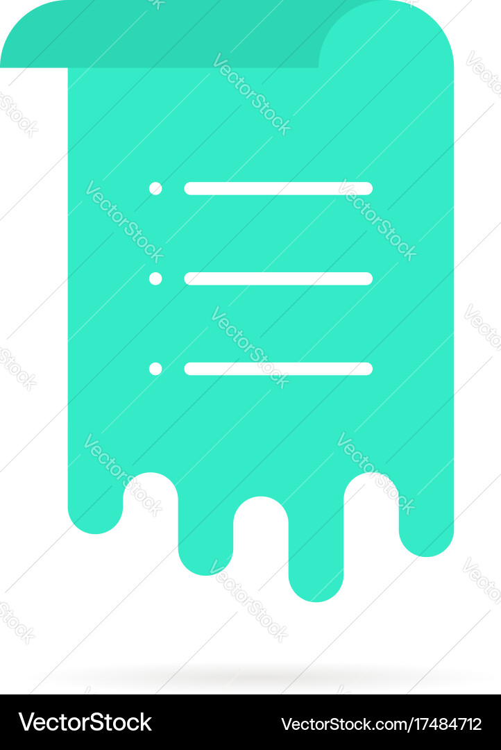 Green sheet with memo list vector image