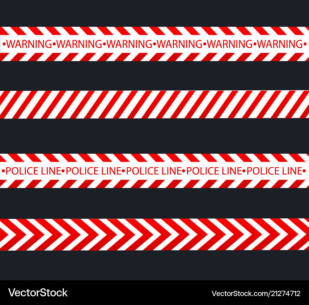 Isolated lines of insulation realistic warning Isolated lines of insulation realistic warning vector image