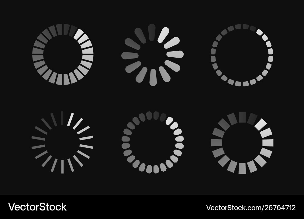 Loading Icons - Circular Progress vector image