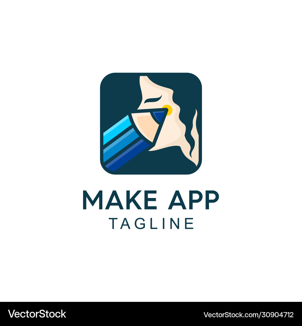 Make up for application logo Make up for application logo vector image