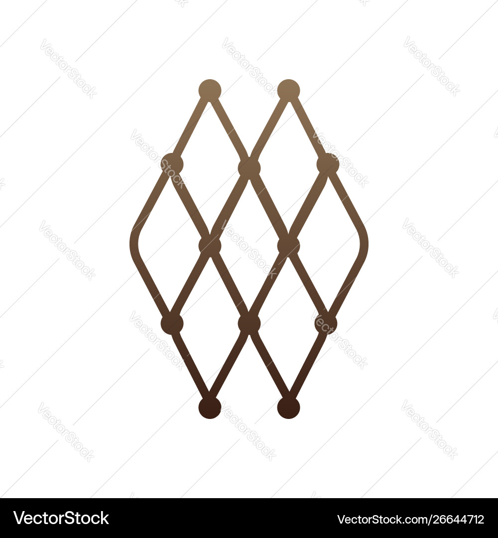 Net geometry with unique shapes a logo for your Net geometry with unique shapes a logo for your Vector Image