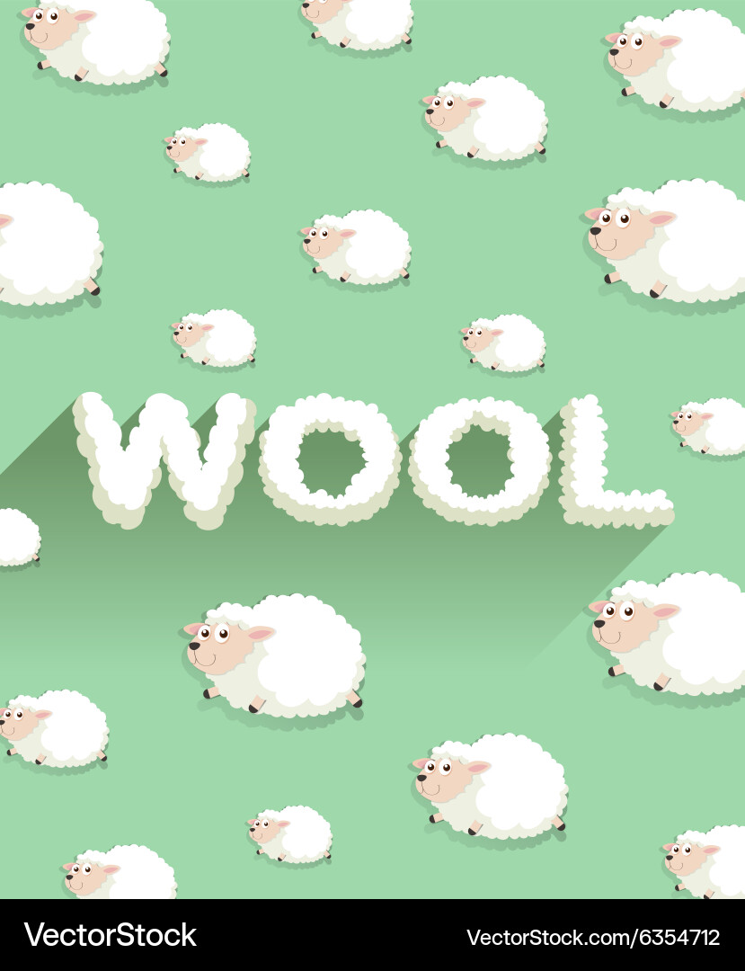 Paper design with sheep in background vector image