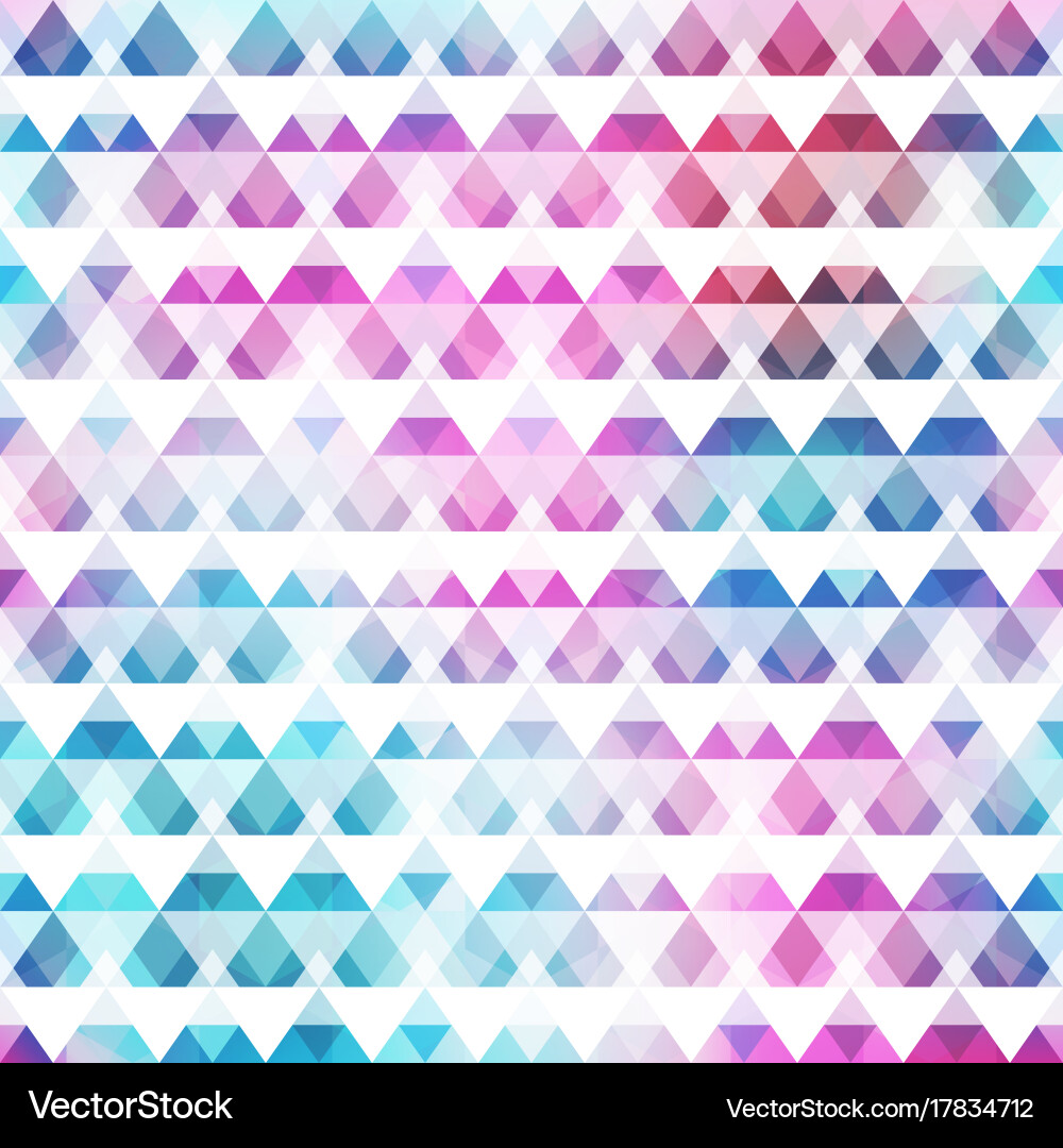 Rainbow color triangle seamless pattern Vector Image