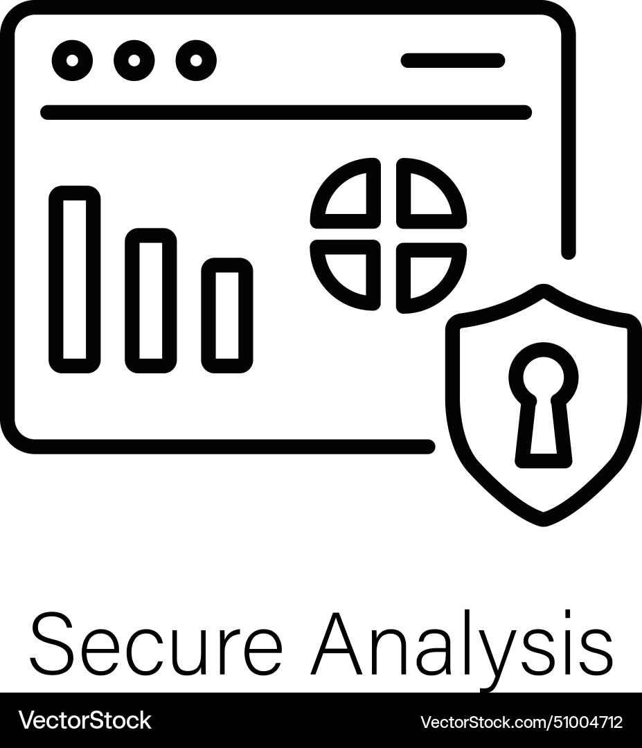 Secure analysis Vector Image