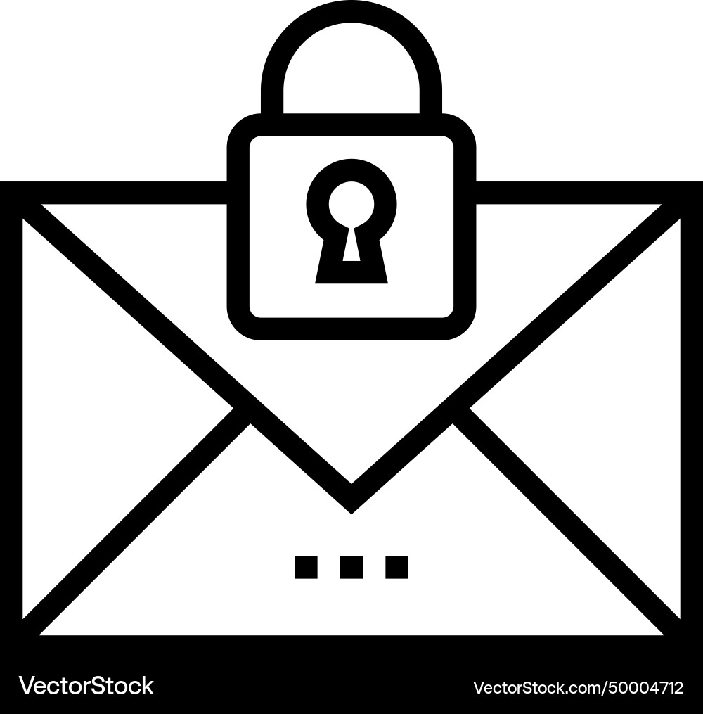 Secure mail icon Vector Image
