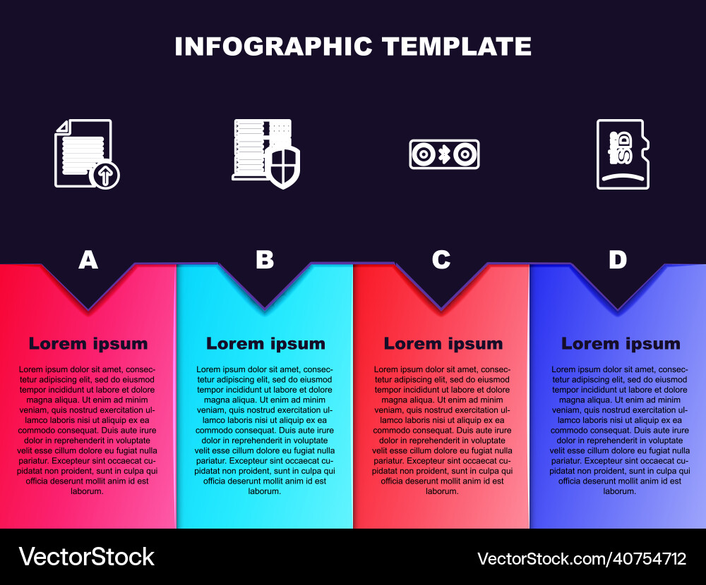 Set line upload file server with shield vector image