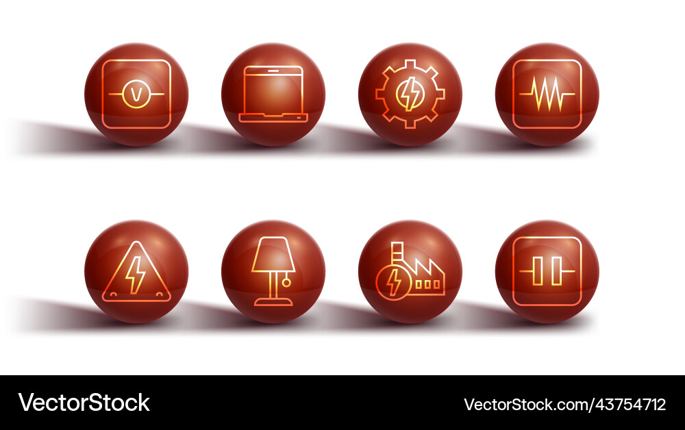 Set line voltmeter high voltage resistor Set line voltmeter high voltage resistor vector image