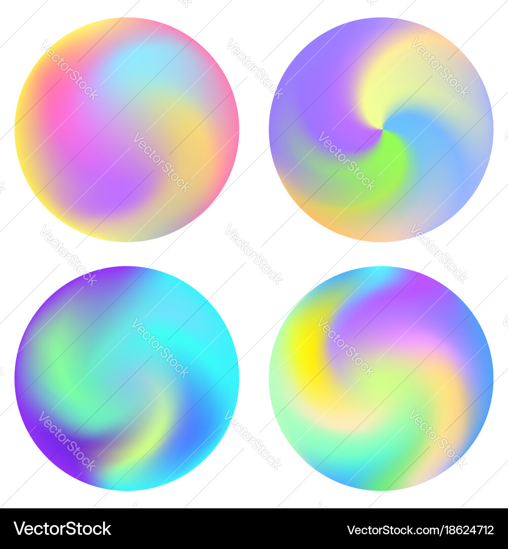 Set of gradient circles vector image