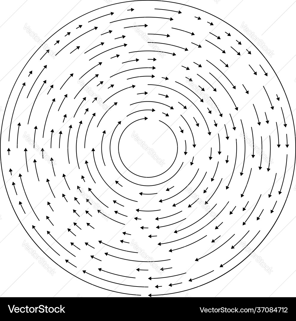 Spinning circular circle arrows element Vector Image