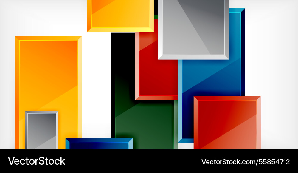 Square shape color abstract geometry Vector Image