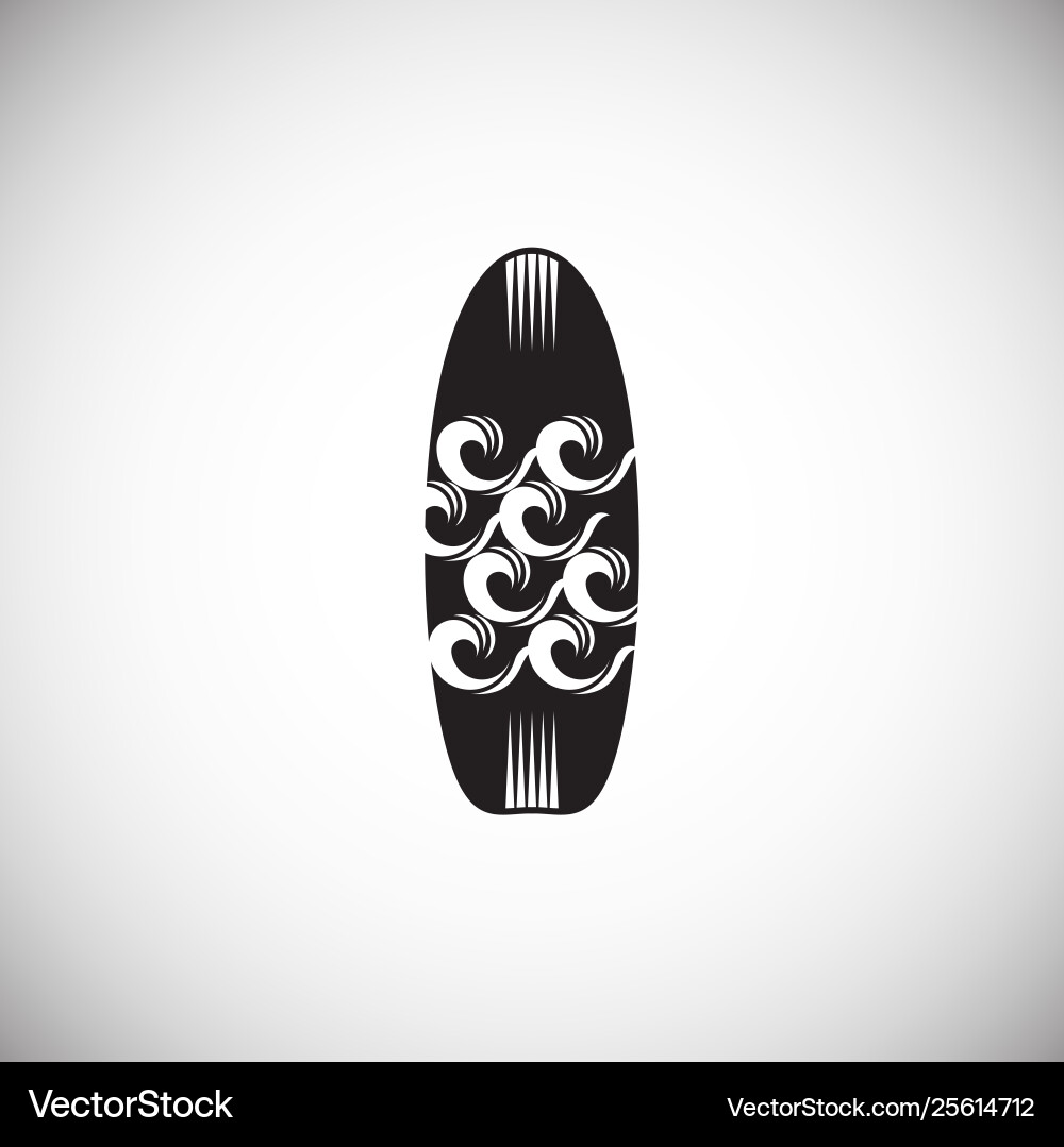 Surfboard icons on background for graphic and web vector image