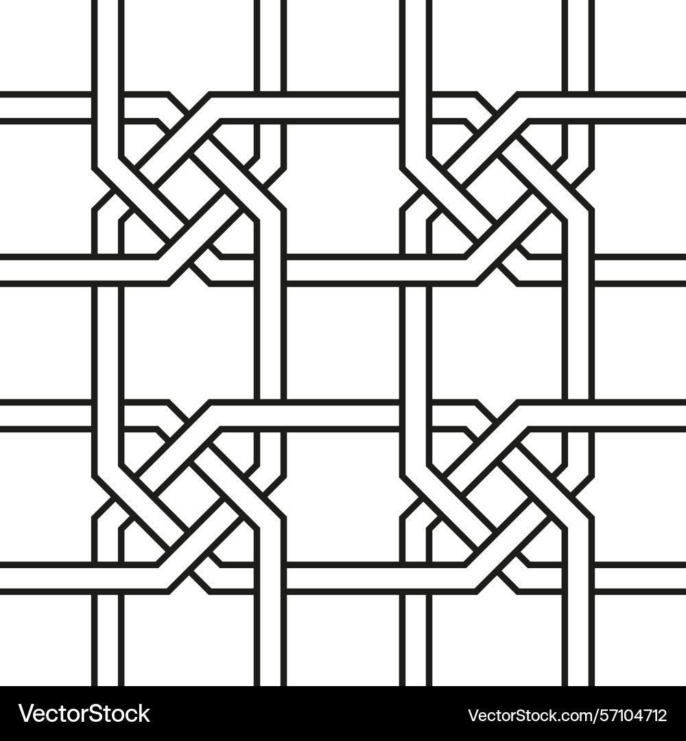 White knot pattern interwoven linear structure White knot pattern interwoven linear structure Vector Image