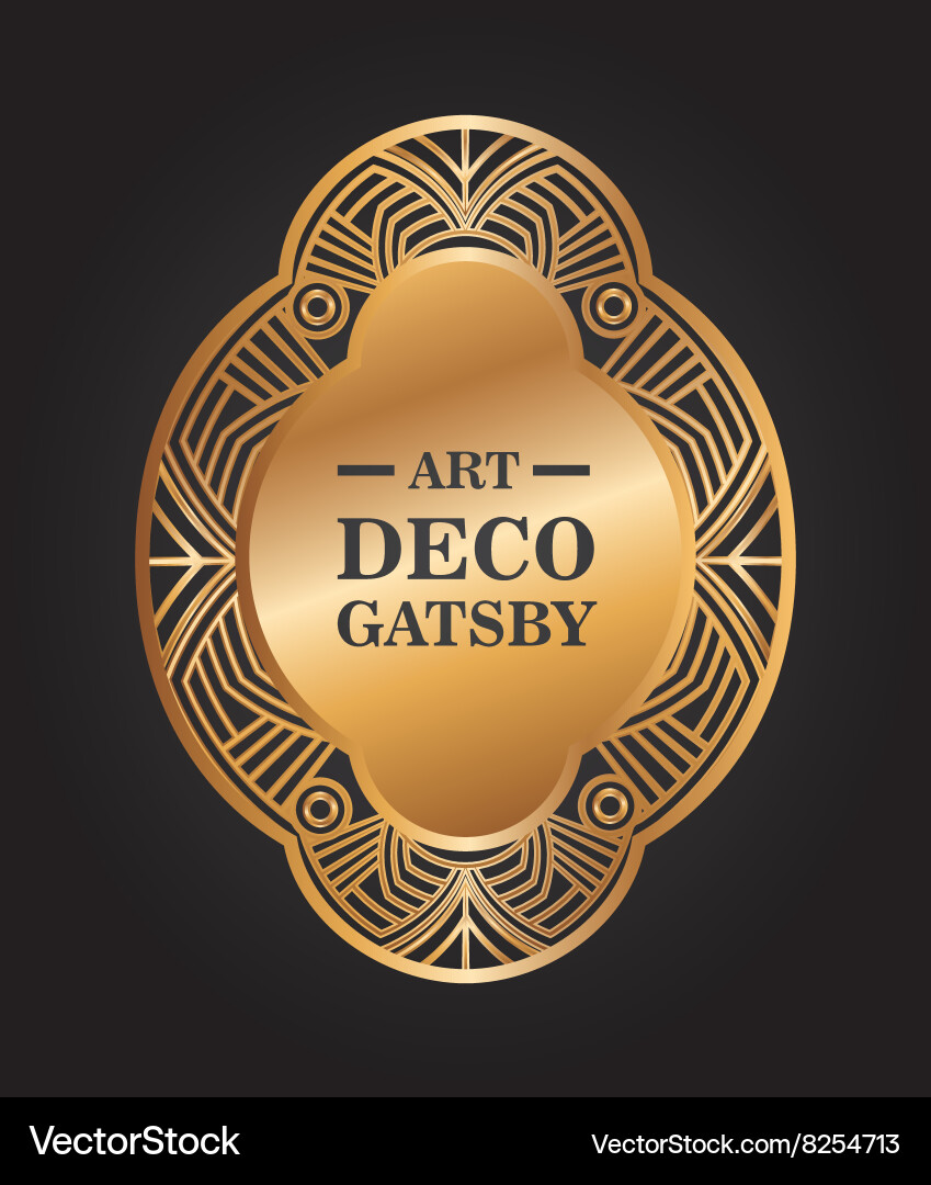 Art deco element gatsby design Vector Image