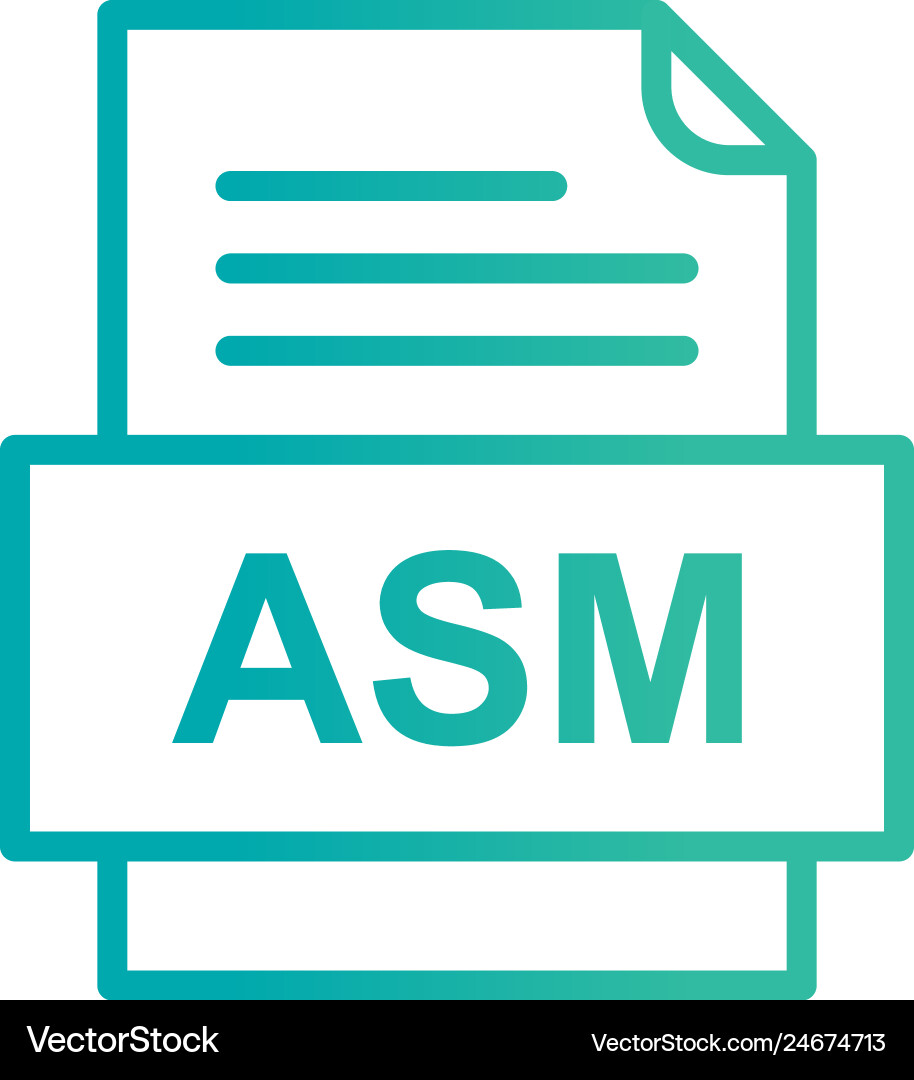 Asm file document icon vector image