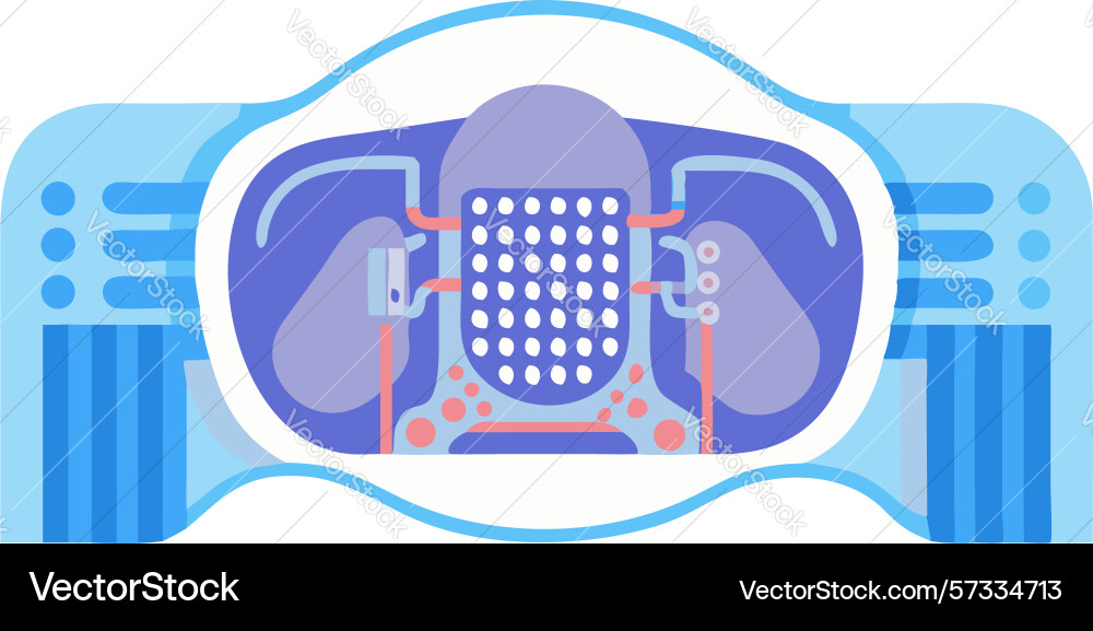 Conceptual digital brain circuitry and network vector image