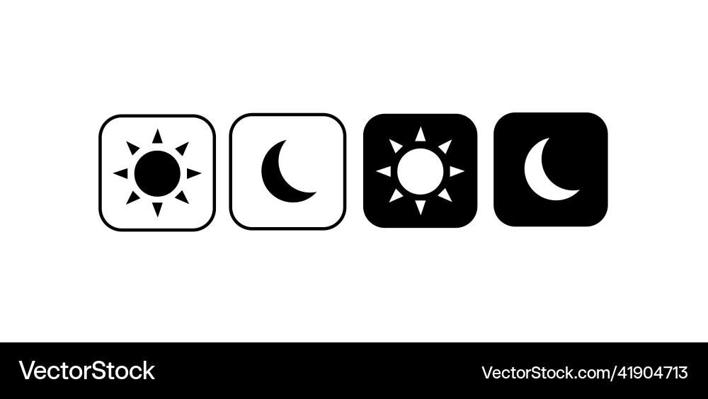 Day night switch mobile app interface design vector image