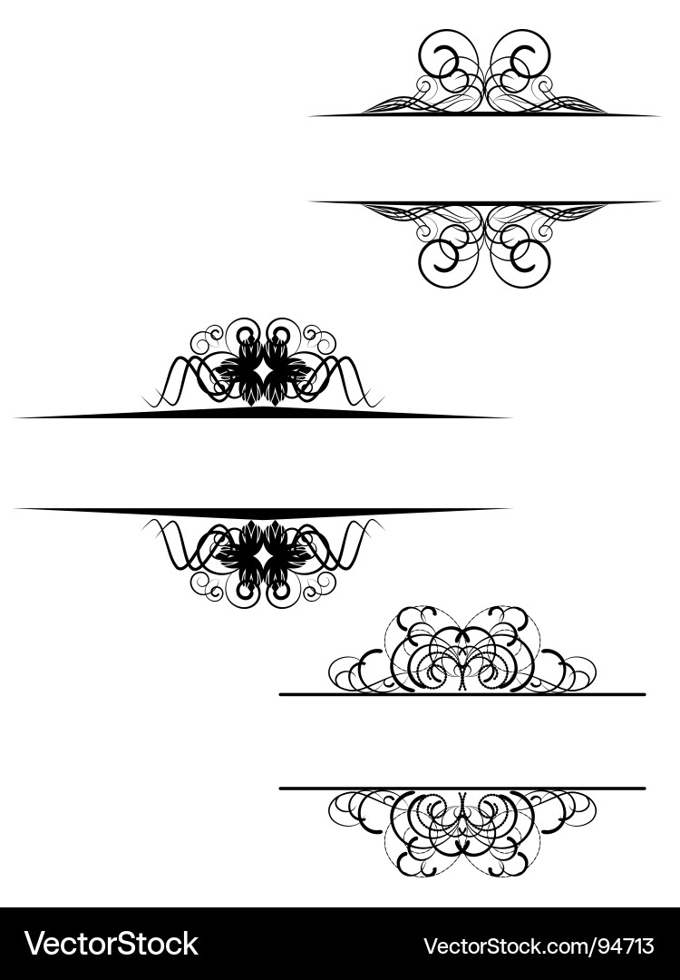 Elegant Swirl Scroll Ornament Vector Image