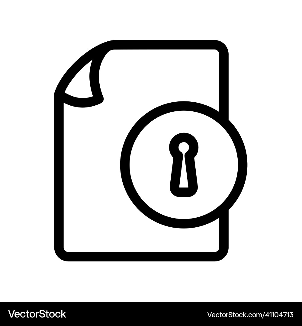 Encrypted document file paper page password Encrypted document file paper page password vector image