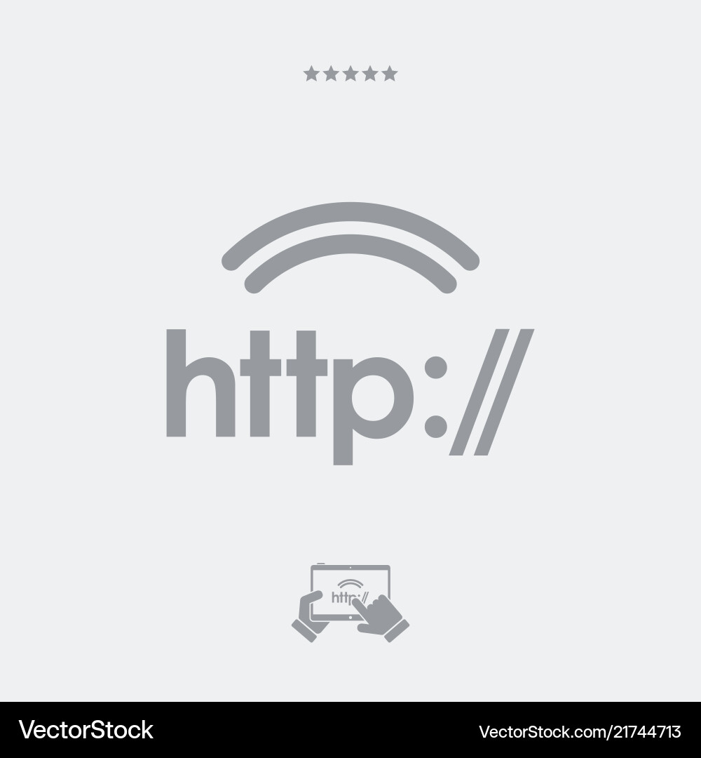 Hppt internet connection - minimal icon vector image