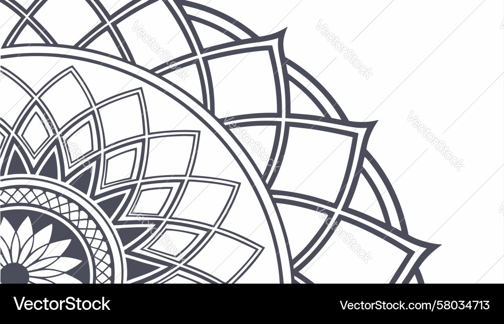 Intricate Mandala Pattern Fragment Vector Image