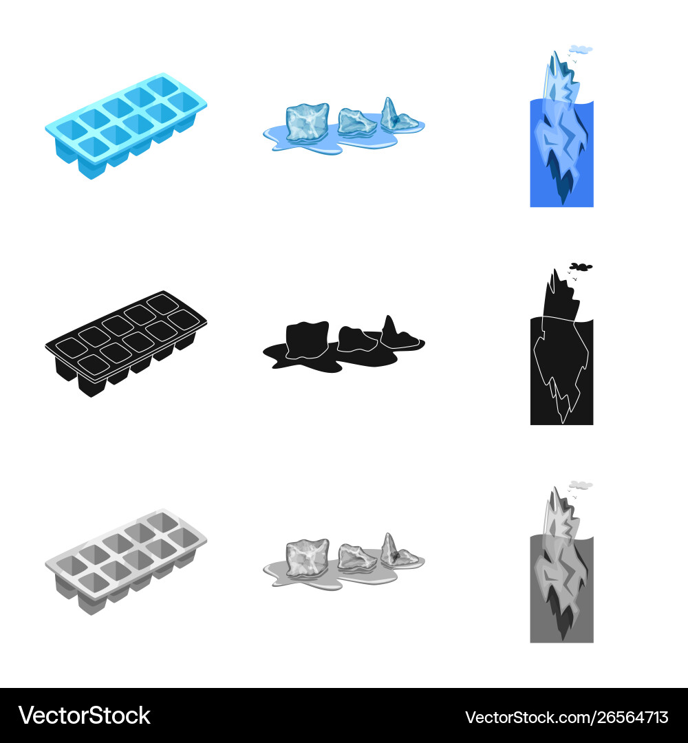 Isolated object texture and frozen sign Vector Image