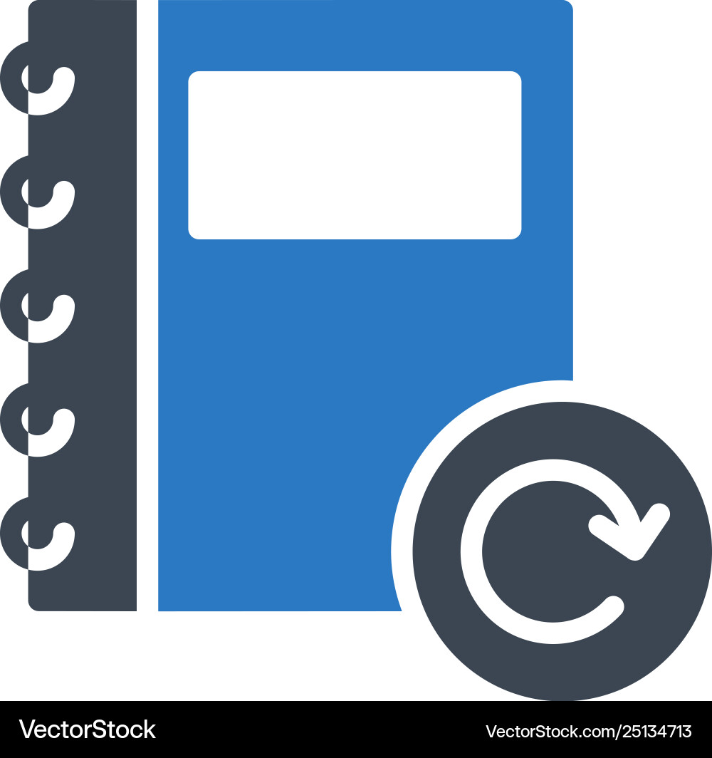 Refresh notebook vector image