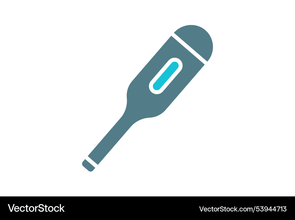 Thermometer icon solid style related Thermometer icon solid style related vector image