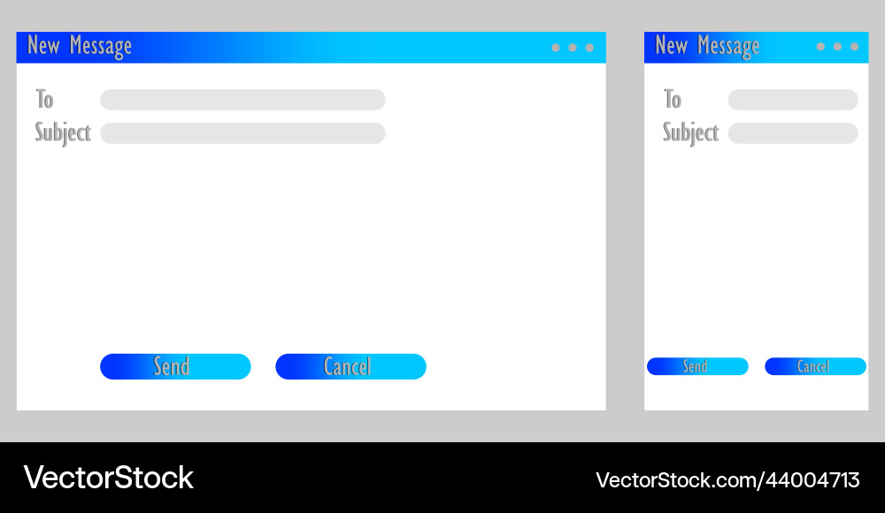 Window browser new message email icon white text Window browser new message email icon white text Vector Image