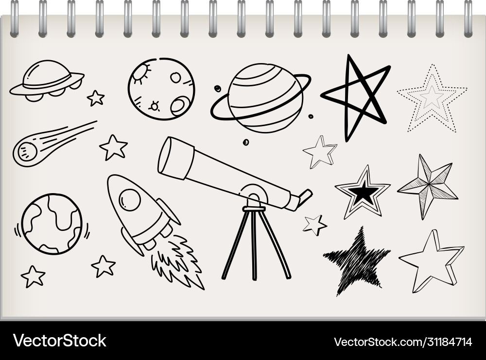 A note from astronomy class A note from astronomy class vector image