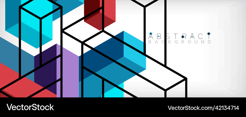 Abstract background 3d cubes cubic elements Abstract background 3d cubes cubic elements vector image