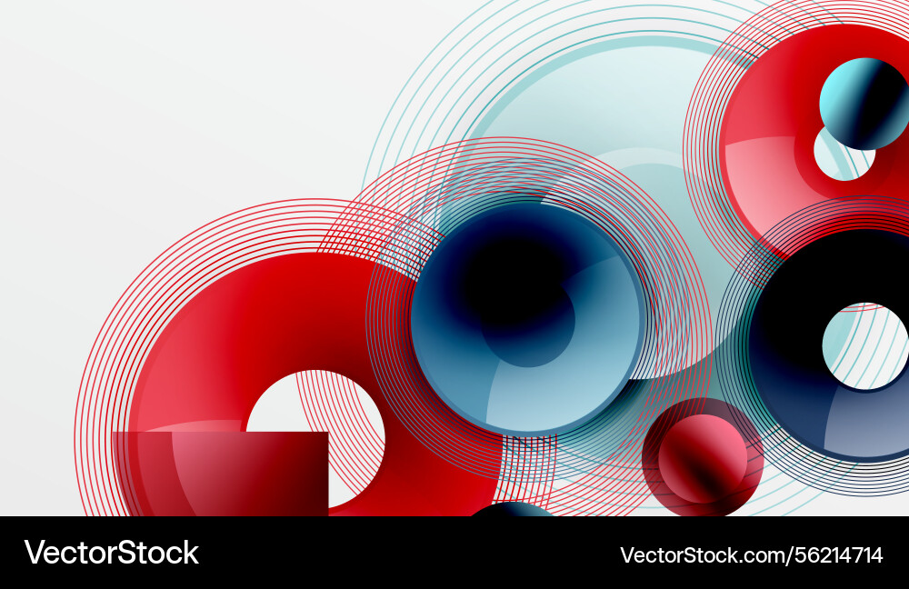 Abstract composition featuring overlapping Abstract composition featuring overlapping vector image