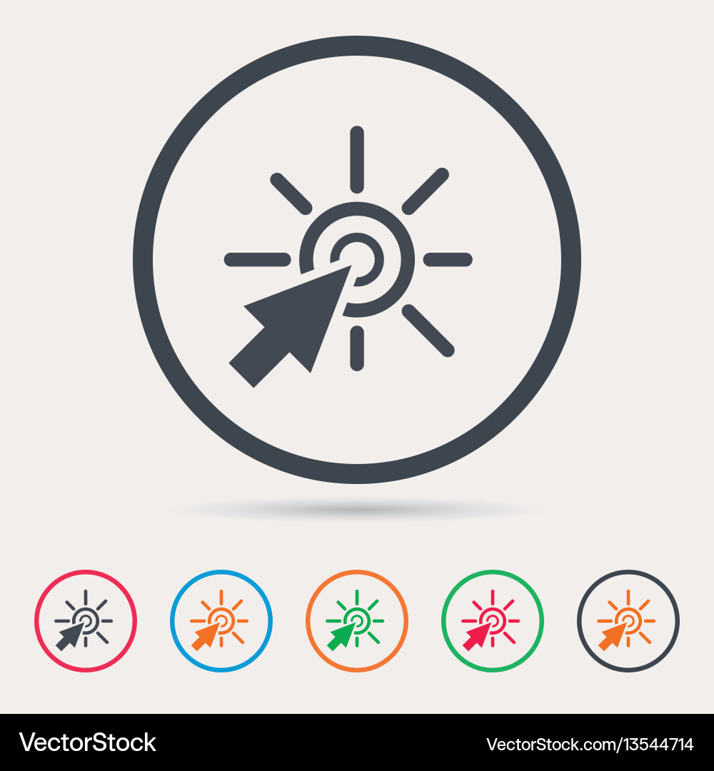 Click icon computer mouse cursor sign vector image